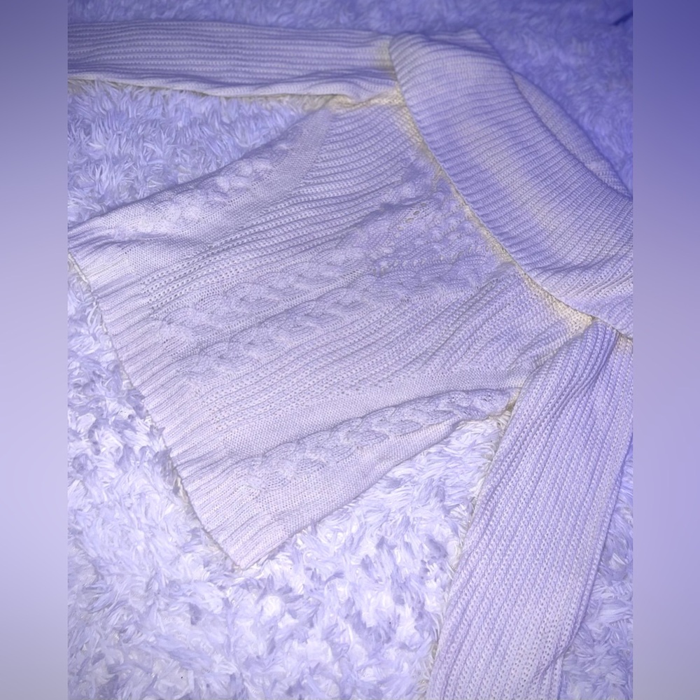 Women’s White Off the Shoulder Sweater